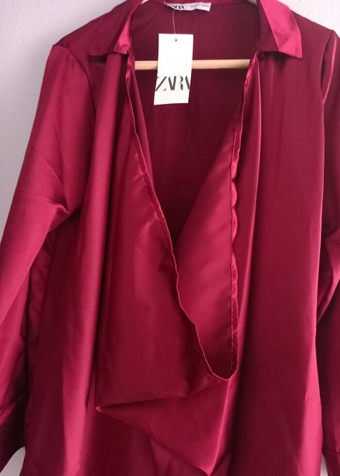 Zara saten gö.lek - Görsel 2