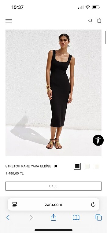Zara Siyah Elbise