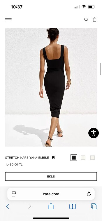 Zara Zara Siyah Elbise