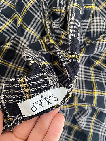 s Beden Oxxo asklılı ekose elbise