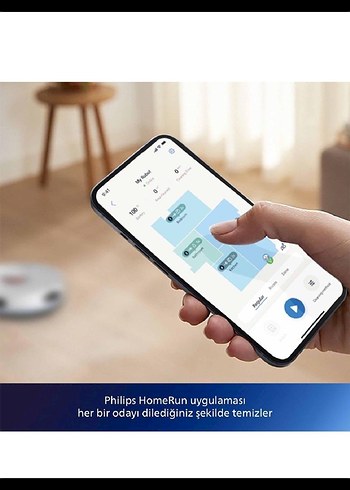 Philips Beyaz ve Gri Robot Süpürge