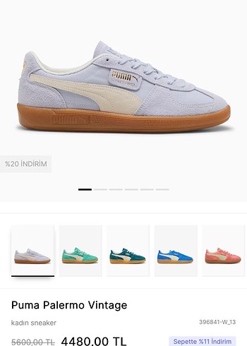 Puma Palermo Vintage Kadın Sneaker - Görsel 2