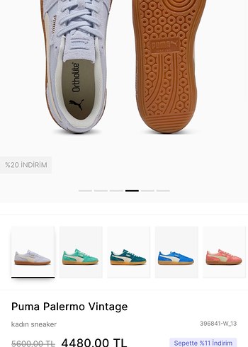 Puma Palermo Vintage Kadın Sneaker - Görsel 3