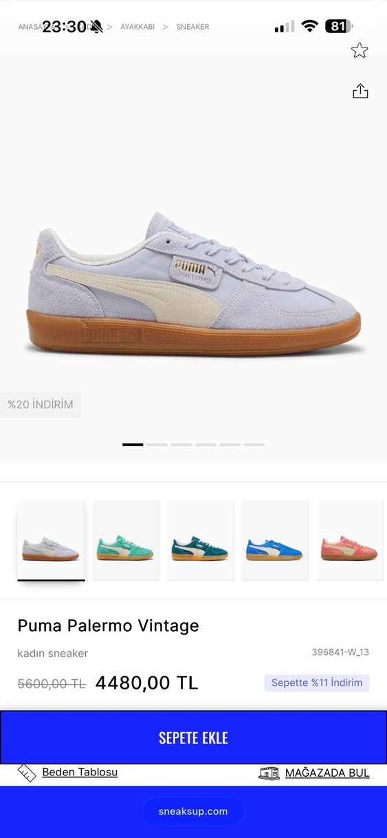 Puma Palermo Vintage Kadın Sneaker - Görsel 2