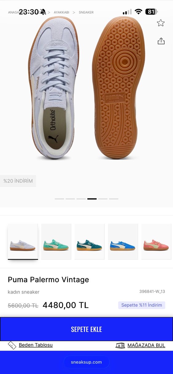 Puma Palermo Vintage Kadın Sneaker - Görsel 3