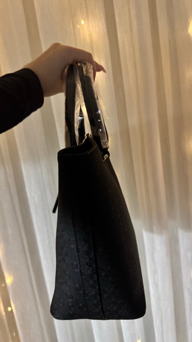 Deri Püsküllü Siyah Kadın Çanta - Görsel 3