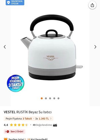 Vestel Beyaz Çaydanlık - Görsel 7