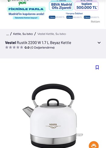 Vestel Beyaz Çaydanlık - Görsel 6