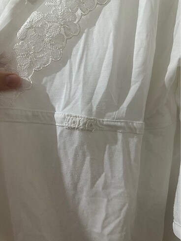 xl Beden Lohusa pijama üstü dantel detaylı