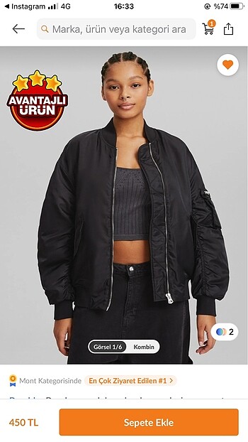 bershka bomber ceket