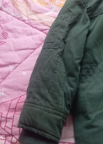 Erkek Çocuk Haki Düğmeli Mont - Görsel 6