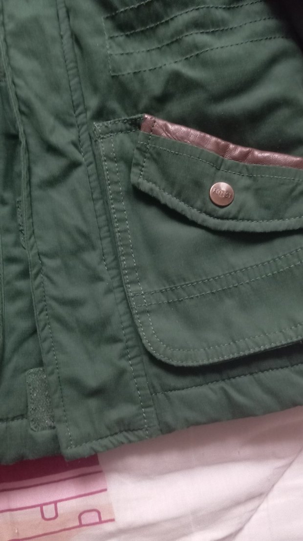 Erkek Çocuk Haki Düğmeli Mont - Görsel 4