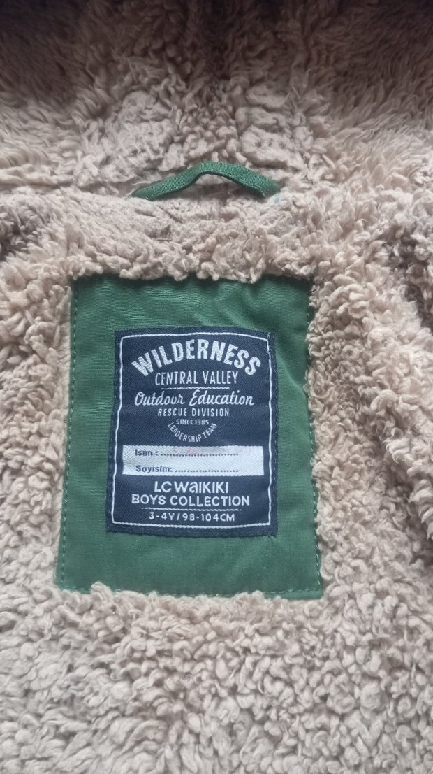 Erkek Çocuk Haki Düğmeli Mont - Görsel 5