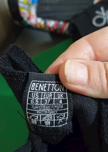 Benetton Siyah Platform Topuklu Kadın Spor Ayakkabı - Görsel 5