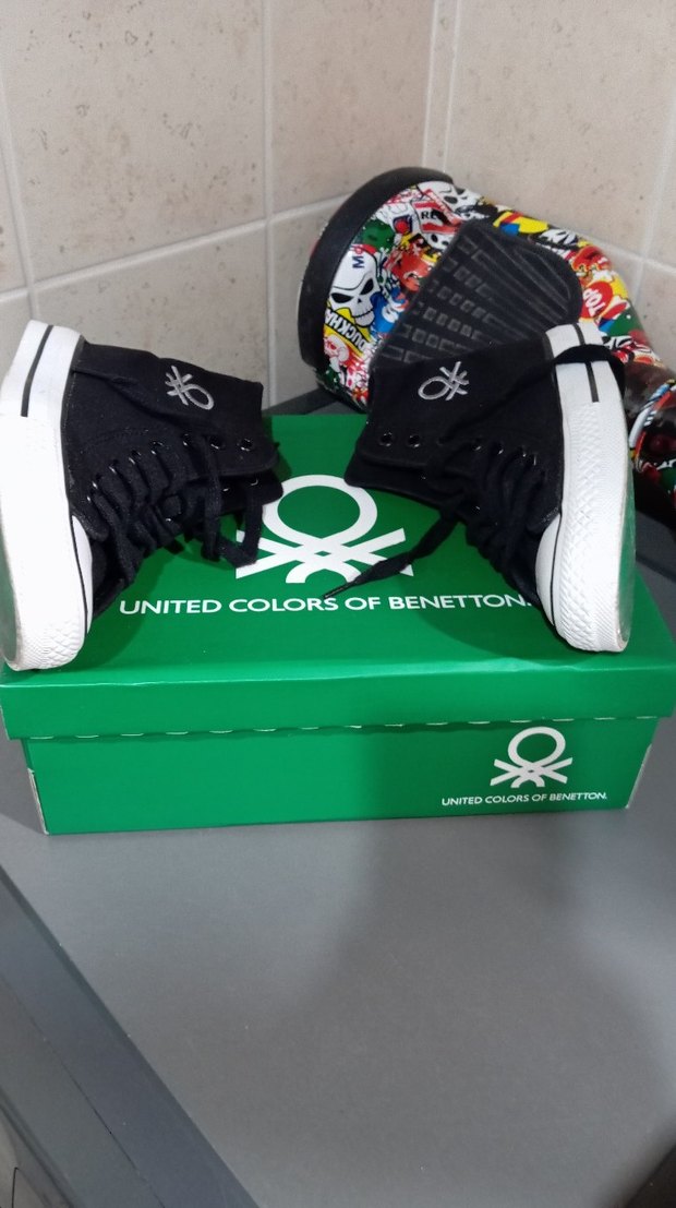 Benetton Siyah Platform Topuklu Kadın Spor Ayakkabı - Görsel 3