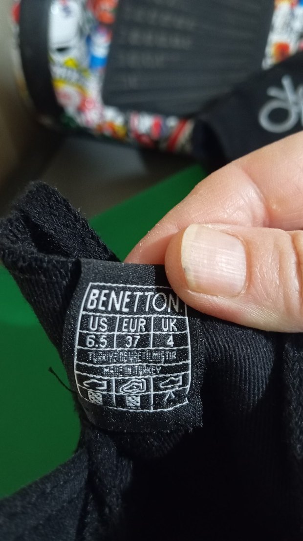 Benetton Siyah Platform Topuklu Kadın Spor Ayakkabı - Görsel 5