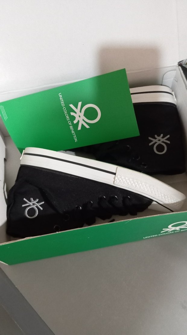 Benetton Siyah Platform Topuklu Kadın Spor Ayakkabı - Görsel 4