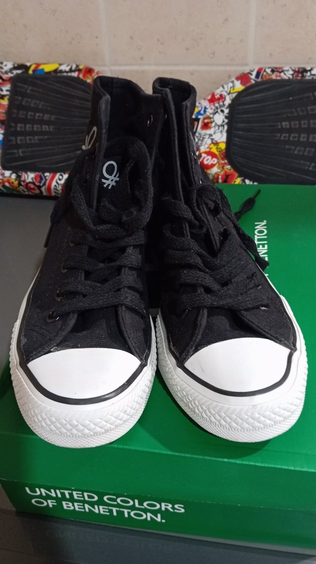 Benetton Siyah Platform Topuklu Kadın Spor Ayakkabı - Görsel 2