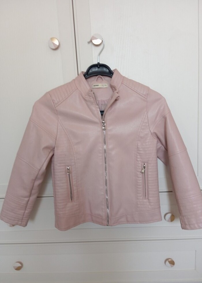Koton kids kız çocuk deri ceket  - Görsel 2