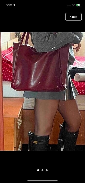 Bordo çanta