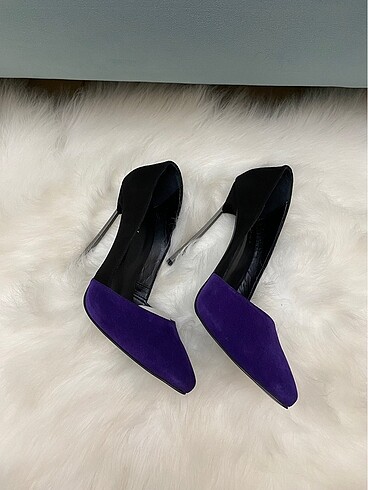 40 Beden mor Renk Mor Tasarım Topuklu Stiletto