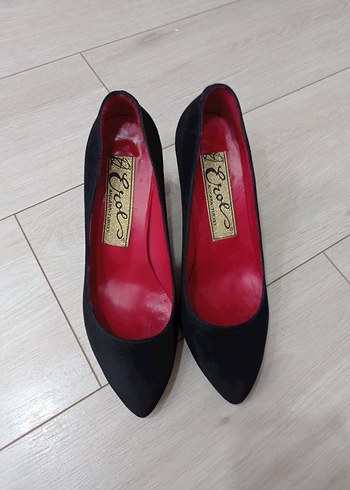 Erol Kundura Siyah Kadın Stiletto Topuklu Ayakkabı