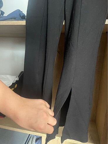 s Beden Yırtmaçlı penyemsi tayt kumaş pantolon