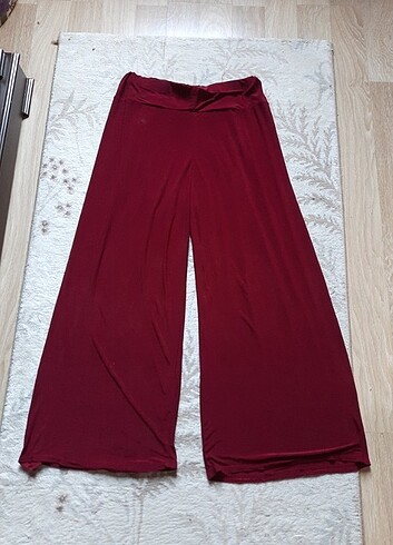 xl Beden Bordo bol paça pantolon