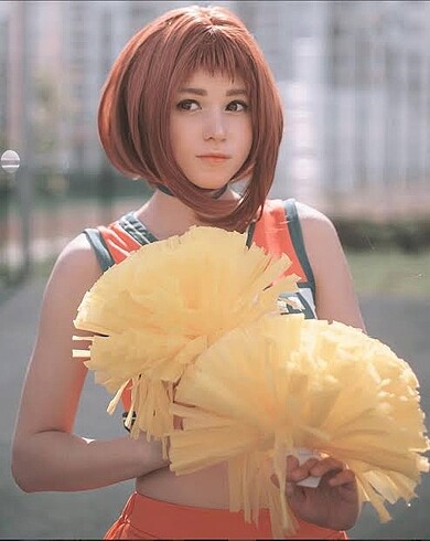 Diğer cheerleader my hero academia uraraka cosplay