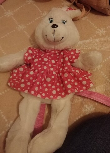 Kız çocuk peluş sırt çantası 