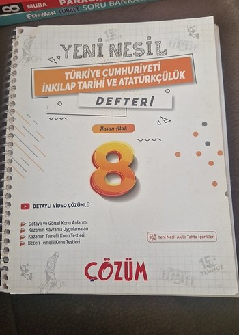 8. Sınıf Türkiye Cumhuriyeti İnkılap Tarihi Defteri