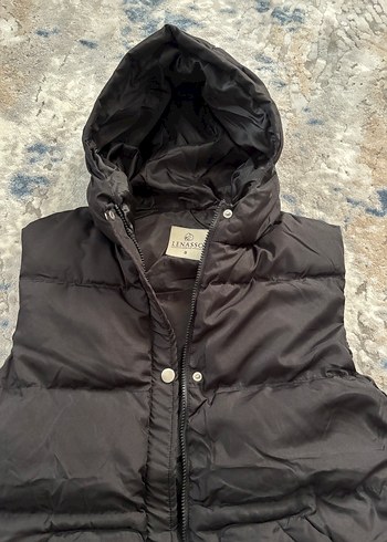 Kemerli, Kapüşonlu Gri Kadın Yelek - Görsel 2