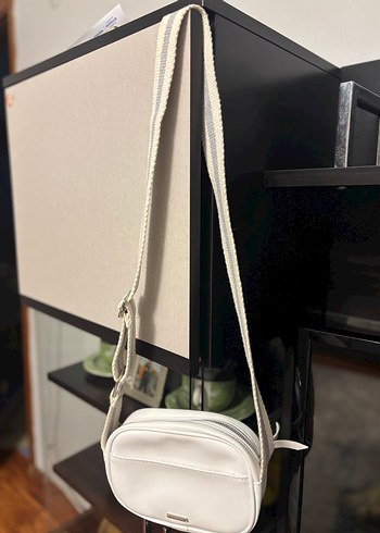 Beyaz Deri Kadın Bel Çantası - Görsel 6