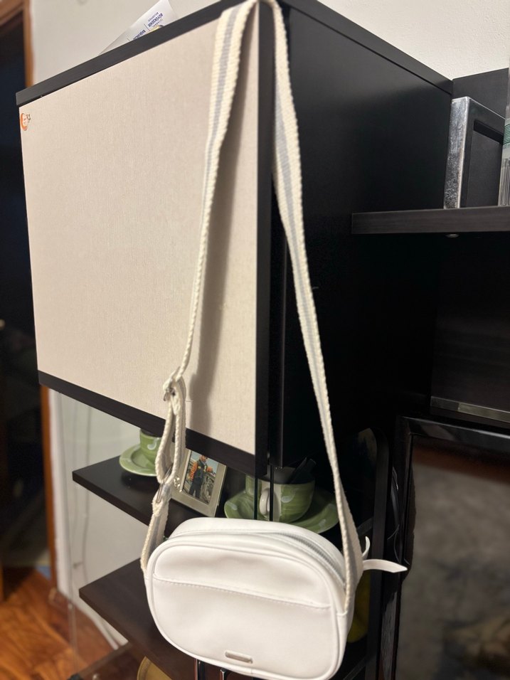 Beyaz Deri Kadın Bel Çantası - Görsel 5