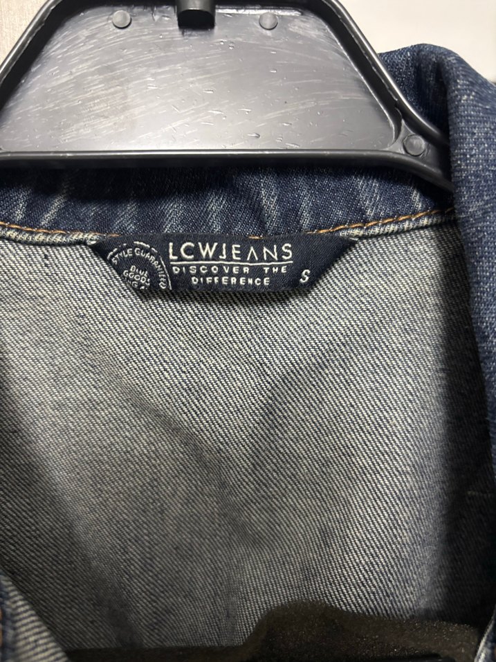 Düğmeli Mavi Kot Yelek - Görsel 3