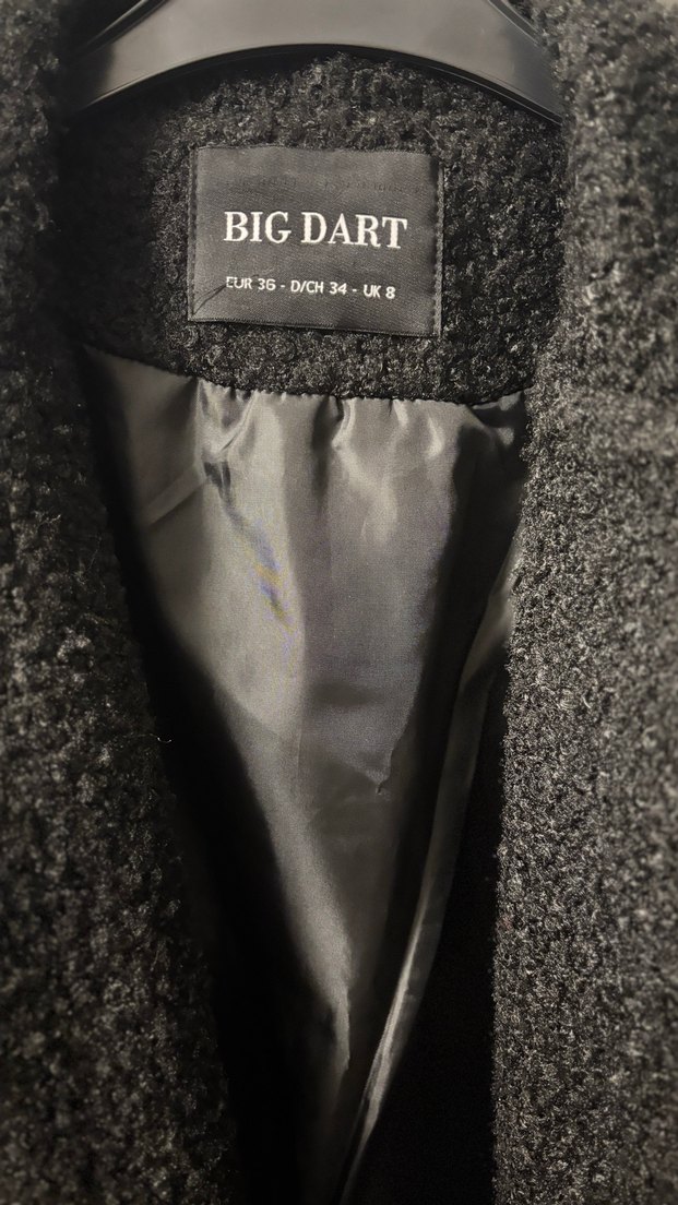 Kürklü Siyah Midi Kadın Kaban - Görsel 4