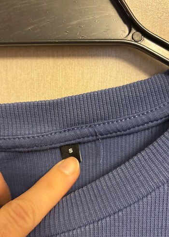 Kız Çocuk Mavi Dantelli Tişört - Görsel 3