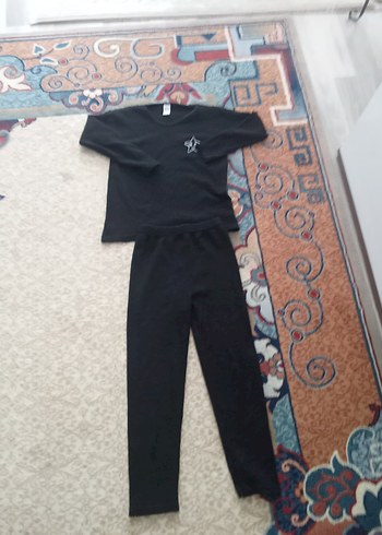 Siyah Uzun Kollu Pijama Takımı - Görsel 3