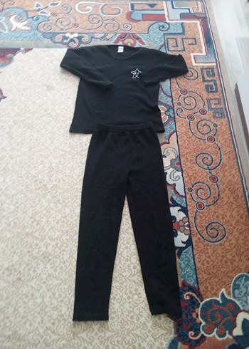 Siyah Uzun Kollu Pijama Takımı - Görsel 9