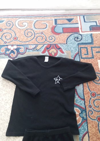 Siyah Uzun Kollu Pijama Takımı - Görsel 6