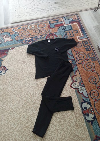 Siyah Uzun Kollu Pijama Takımı - Görsel 11