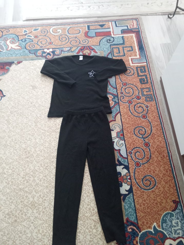 Siyah Uzun Kollu Pijama Takımı - Görsel 4