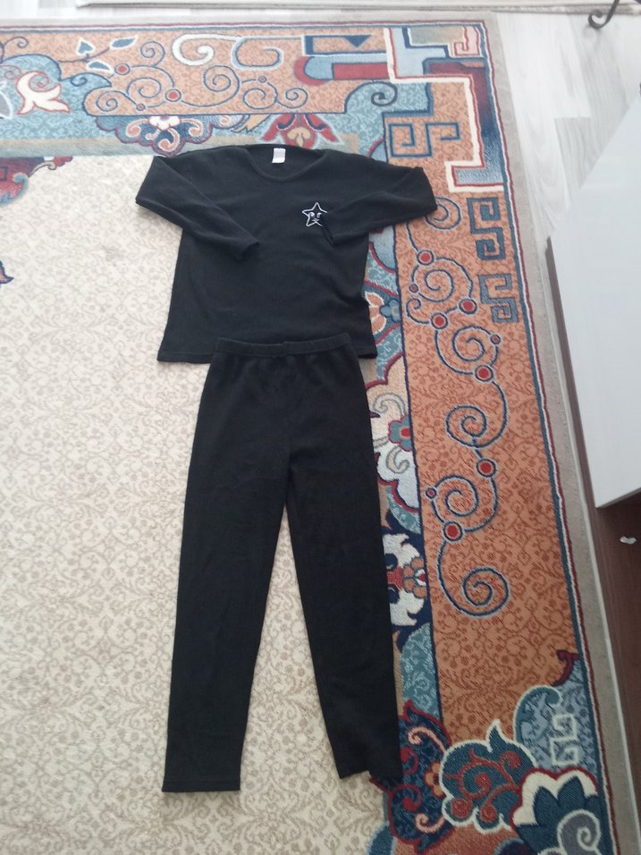 Siyah Uzun Kollu Pijama Takımı - Görsel 5