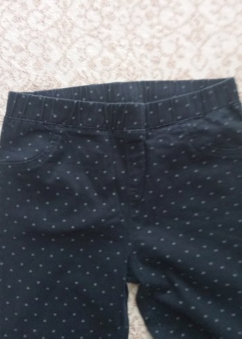 Kız Çocuk Gri Elastik Bel Denim Pantolon - Görsel 3