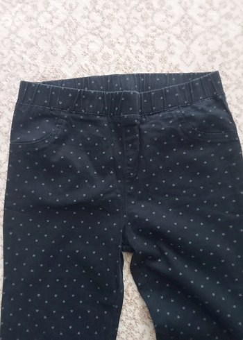 Kız Çocuk Gri Elastik Bel Denim Pantolon - Görsel 2