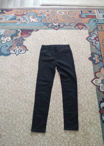 Kız Çocuk Gri Elastik Bel Denim Pantolon - Görsel 6