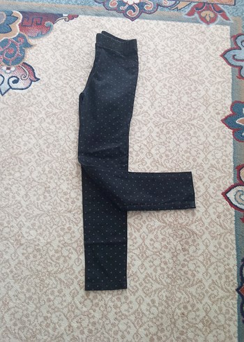 Kız Çocuk Gri Elastik Bel Denim Pantolon - Görsel 7