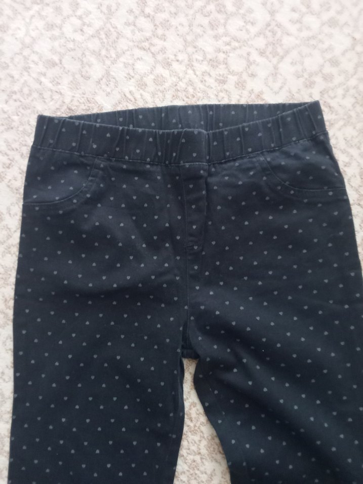 Kız Çocuk Gri Elastik Bel Denim Pantolon - Görsel 2