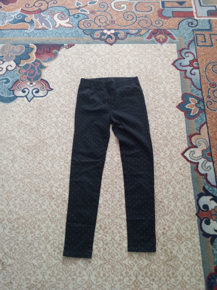 Kız Çocuk Gri Elastik Bel Denim Pantolon - Görsel 5