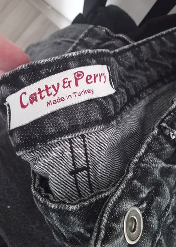 Gri Baskılı Rahat Kesim Kadın Jean - Görsel 12